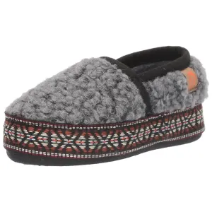 Acorn Kids' Slippers - L’il Woven Trim Moccasins, Stormy Grey, K12/13 | A19009STG12-13