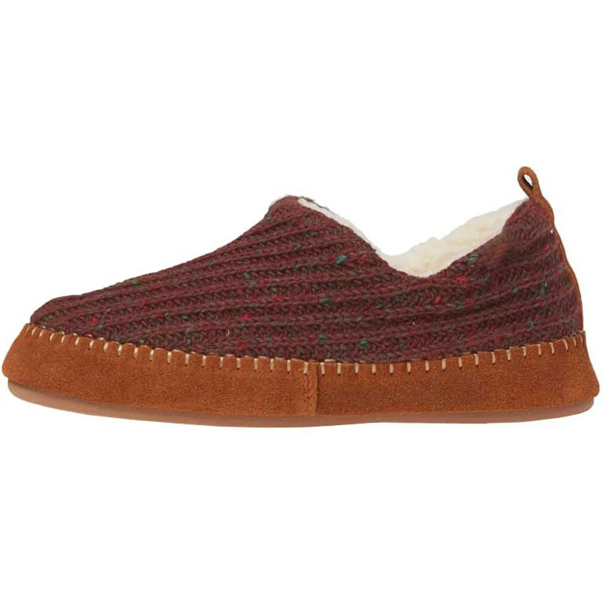 Acorn Women’s Moc Slippers - Sustainable Camden Garnet Wool, Medium | A19019GARWM