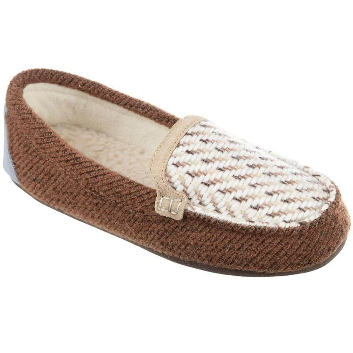 Acorn Women’s Moccasin - Andover Driver Buckskin Textured Comfort, XL | A20133SKNWXL