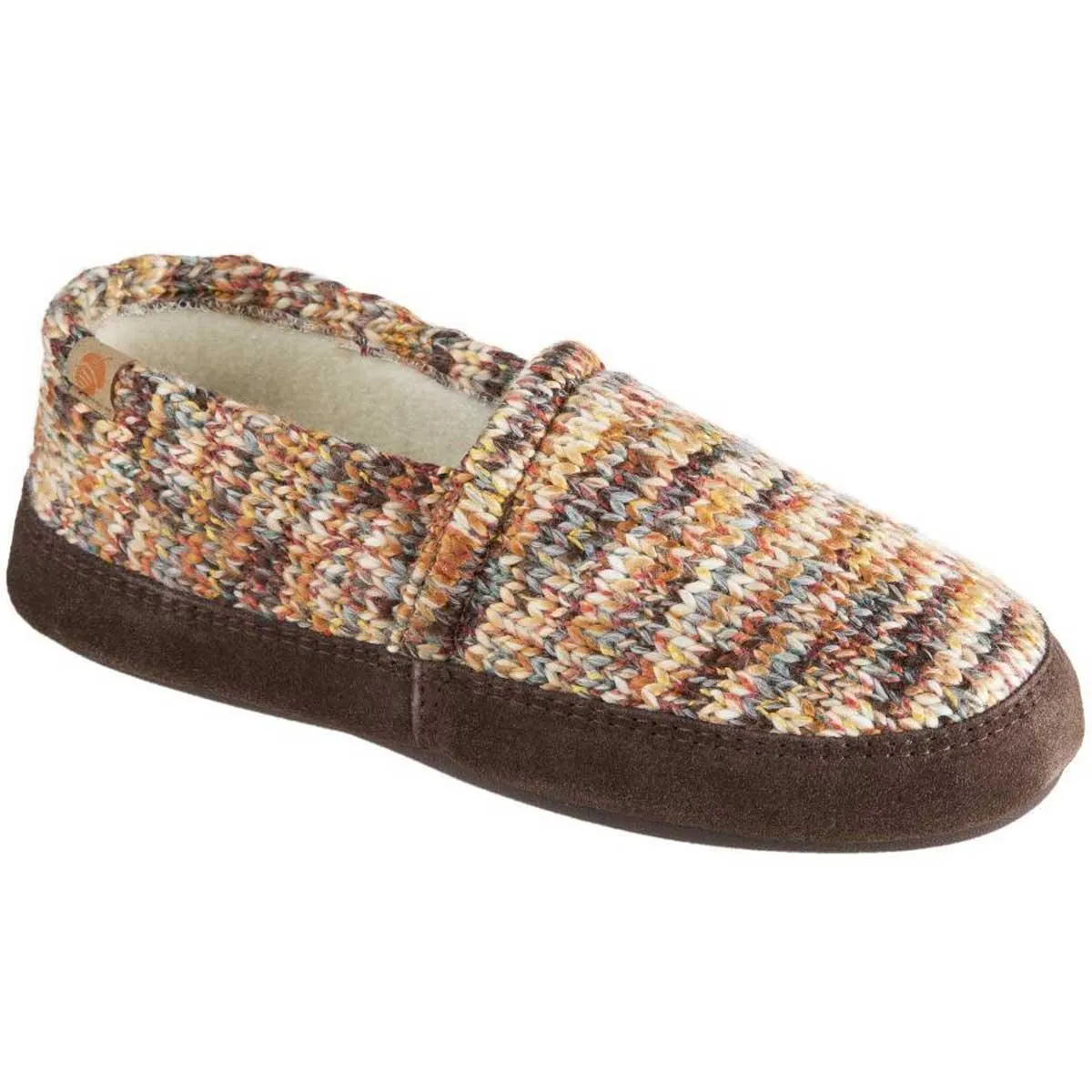 Acorn Women’s Moccasins - Textured Cozy, Sunset Cable Knit, X-Large | A10080SCKWXL