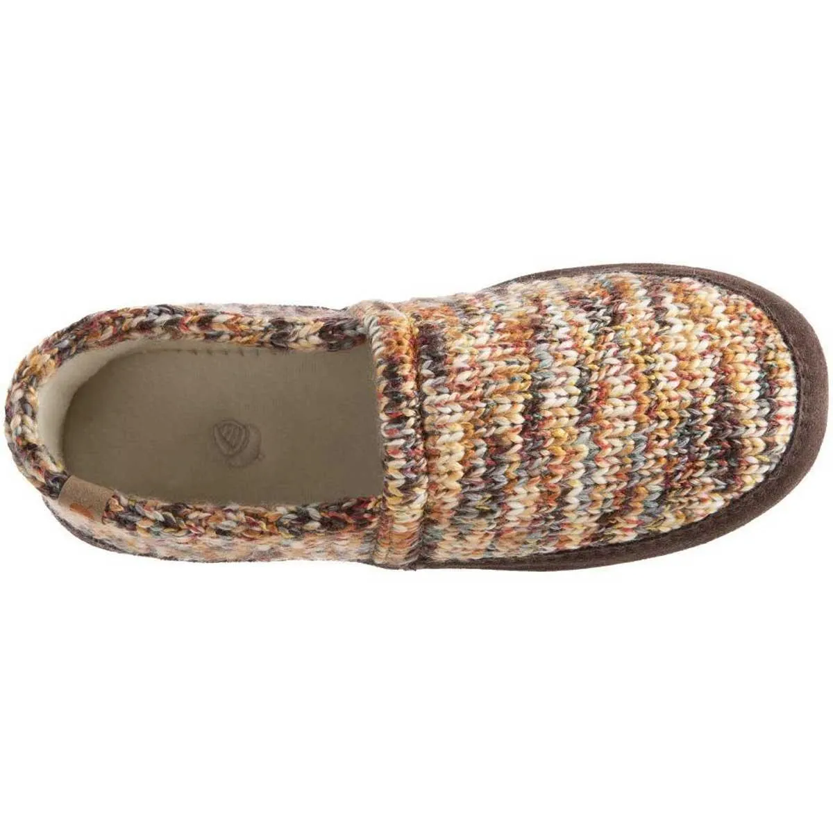 Acorn Women’s Moccasins - Textured Cozy, Sunset Cable Knit, X-Large | A10080SCKWXL