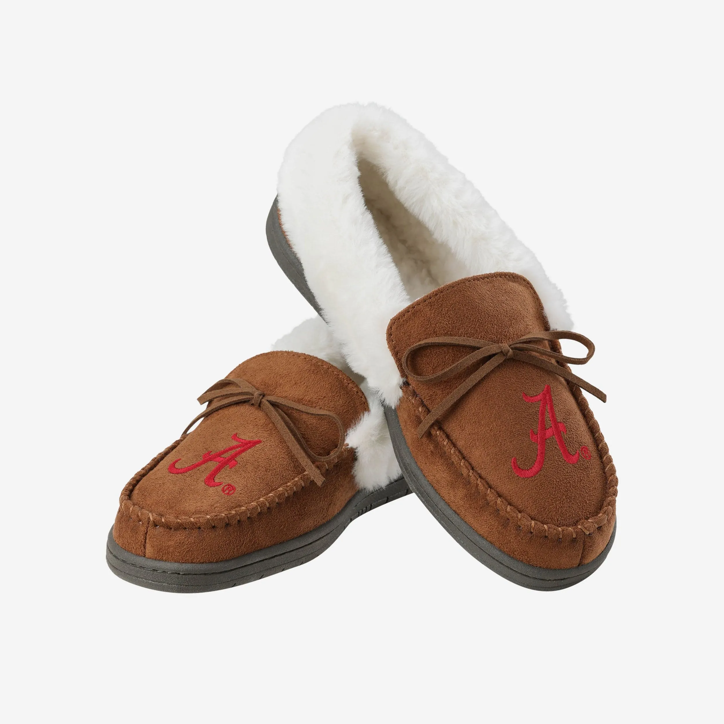 Alabama Crimson Tide Womens Tan Moccasin Slipper