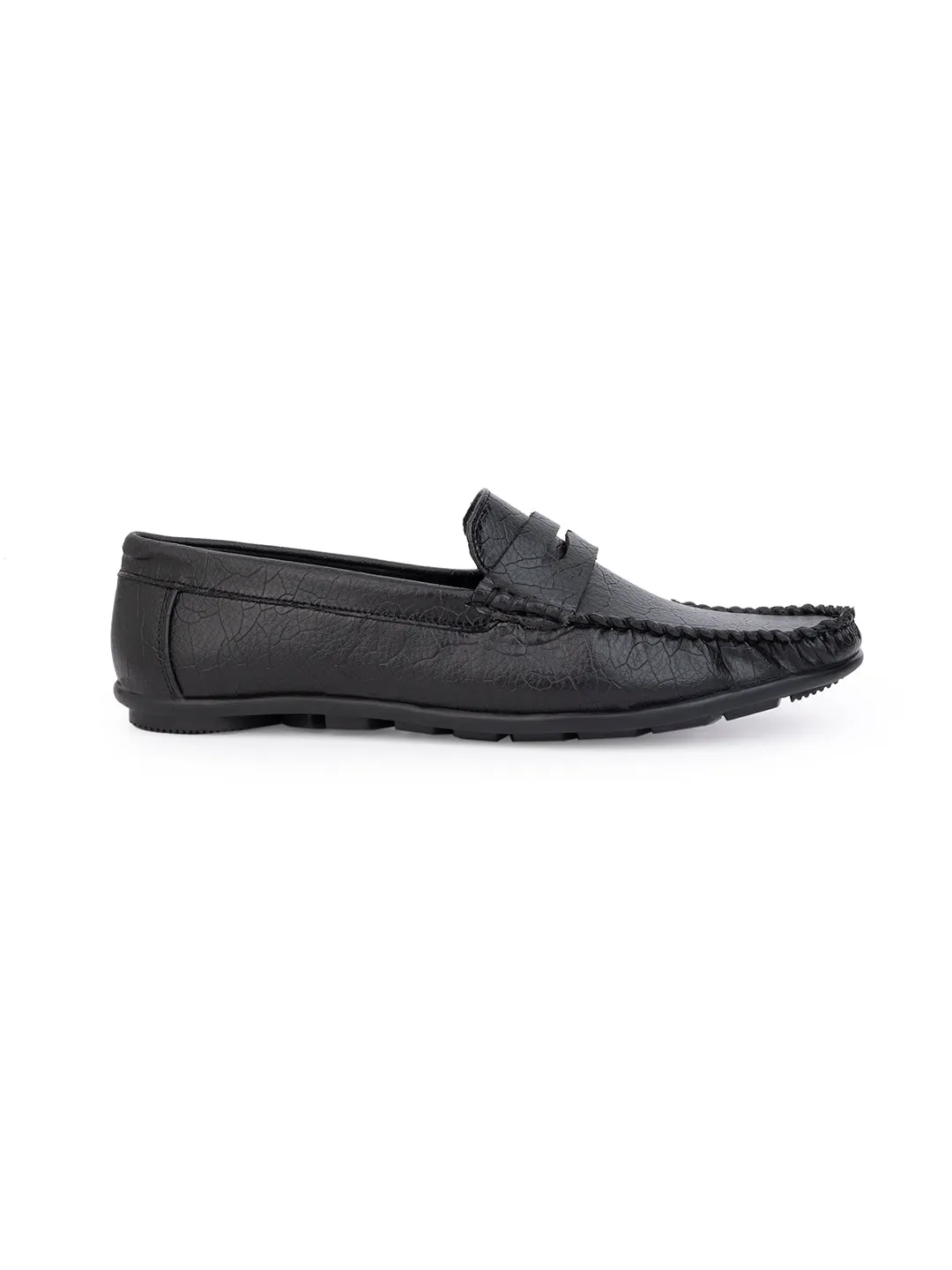 Alberto Torresi Synthetic Black Loafers For Men