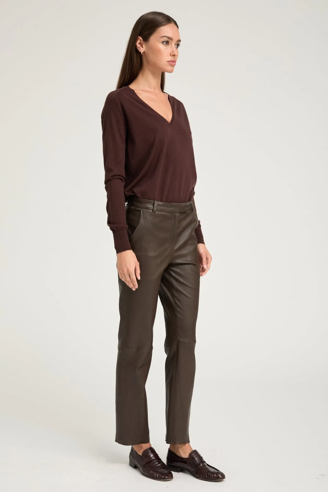 Americano Leather Sophia Cigarette Trousers