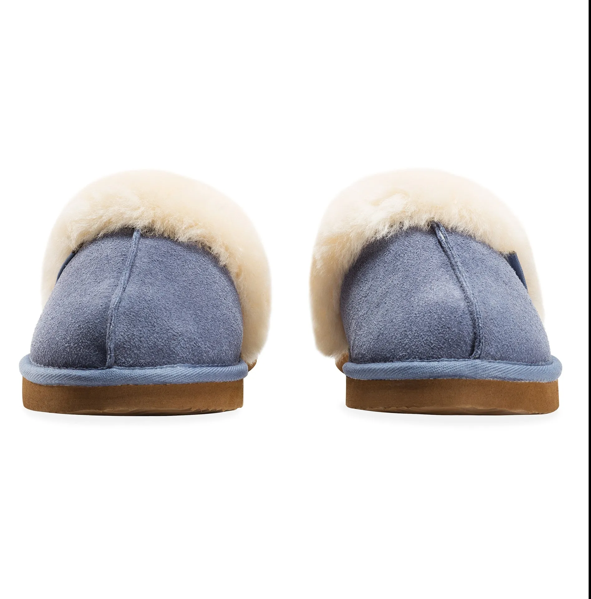 ANN BLUE SHEEPSKIN SLIPPER MULE