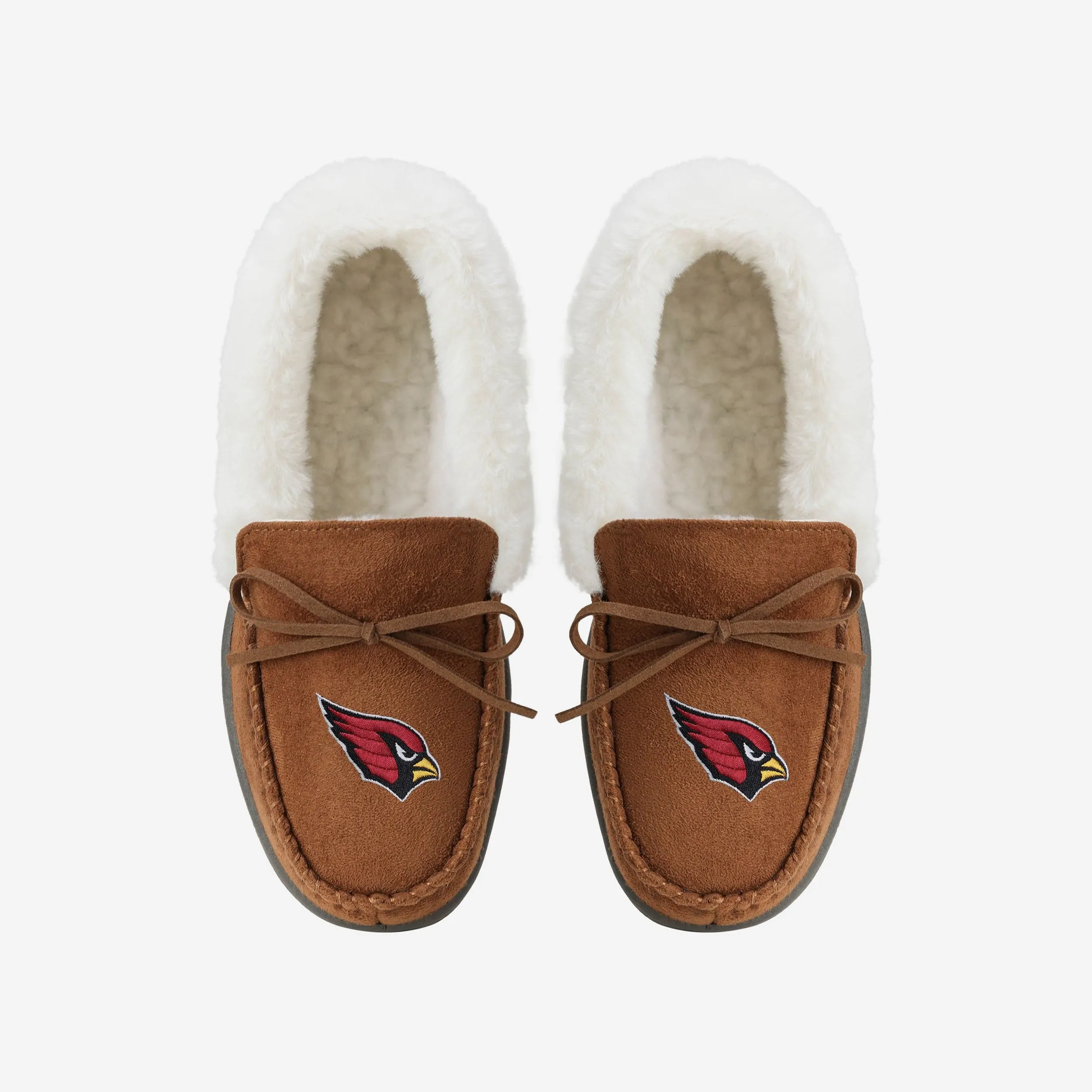 Arizona Cardinals Womens Tan Moccasin Slipper