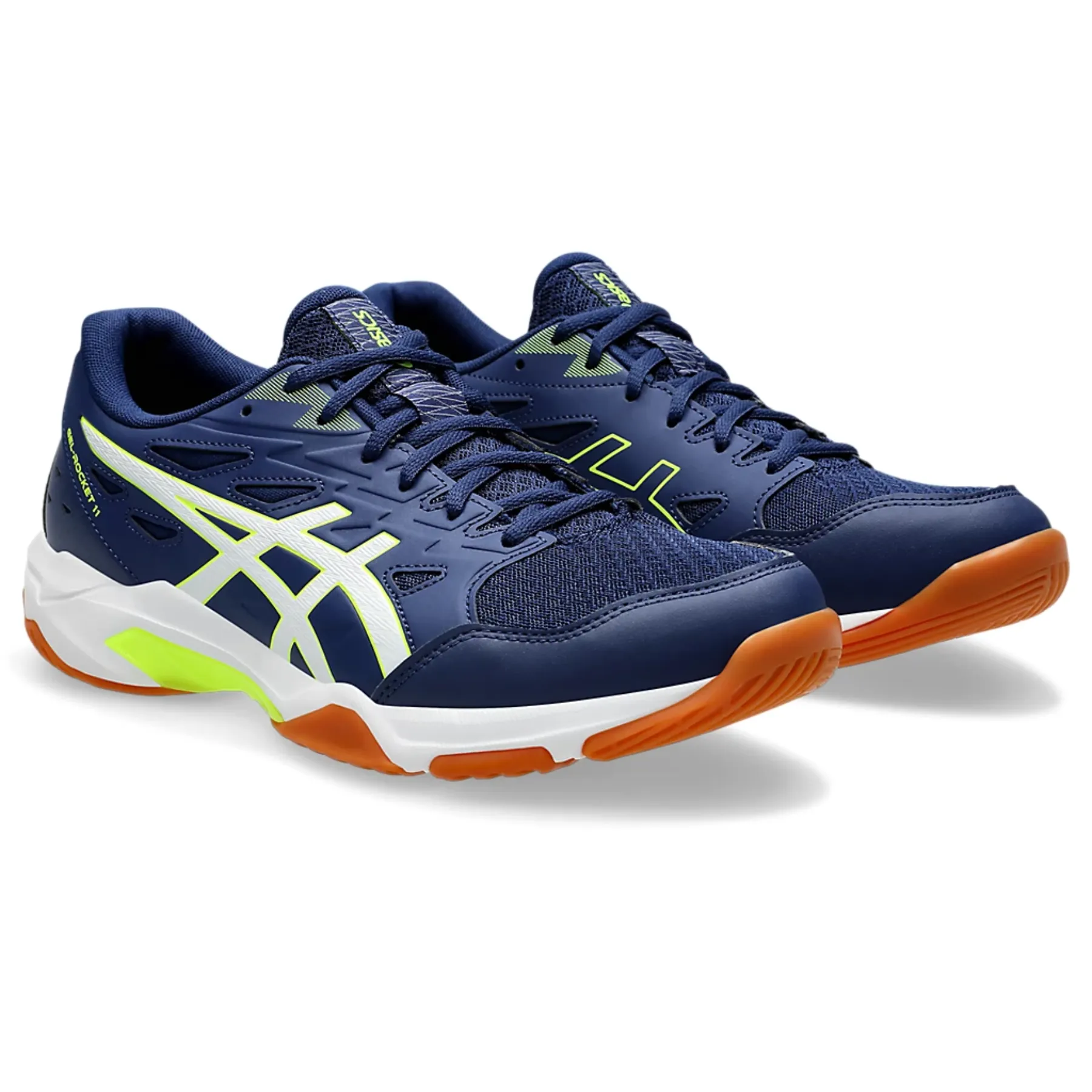 Asics Gel-Rocket 11 Men Multi Court Shoes - Blue Expanse/Safety Yellow