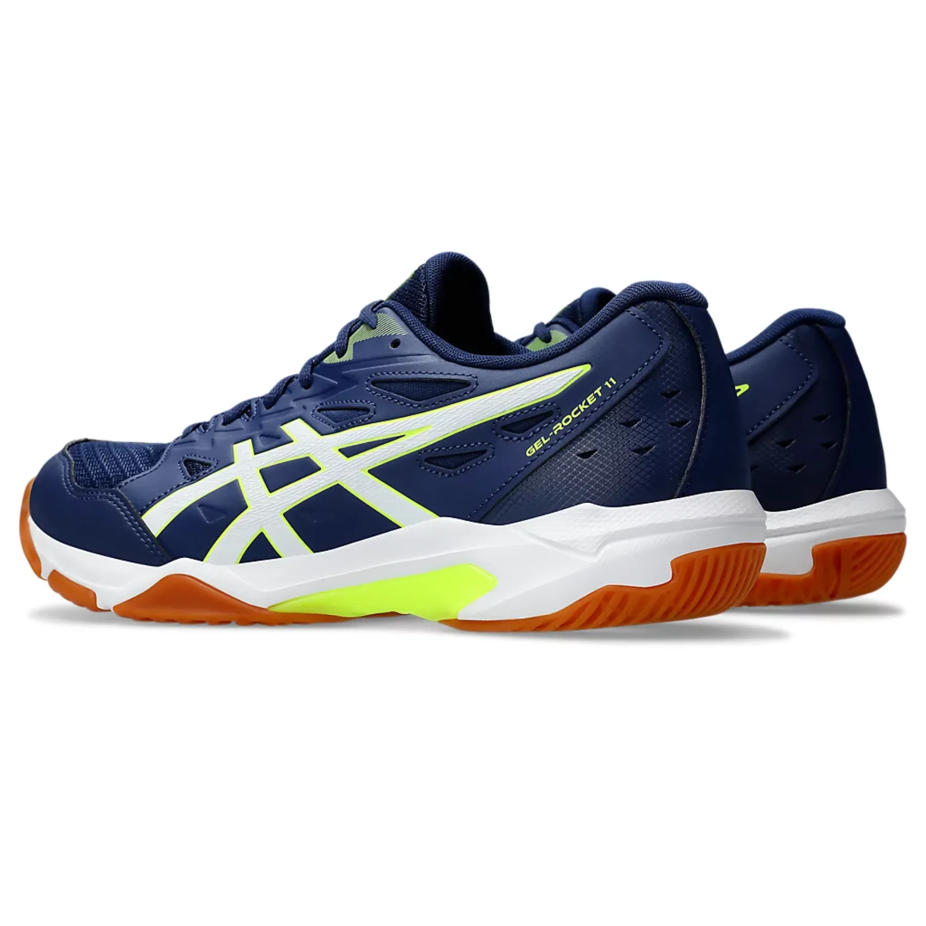 Asics Gel-Rocket 11 Men Multi Court Shoes - Blue Expanse/Safety Yellow