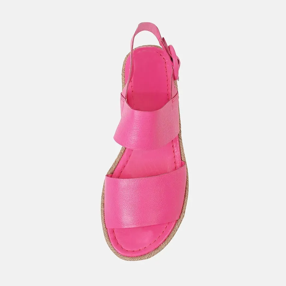 Atha Hot Pink Leather Sandals