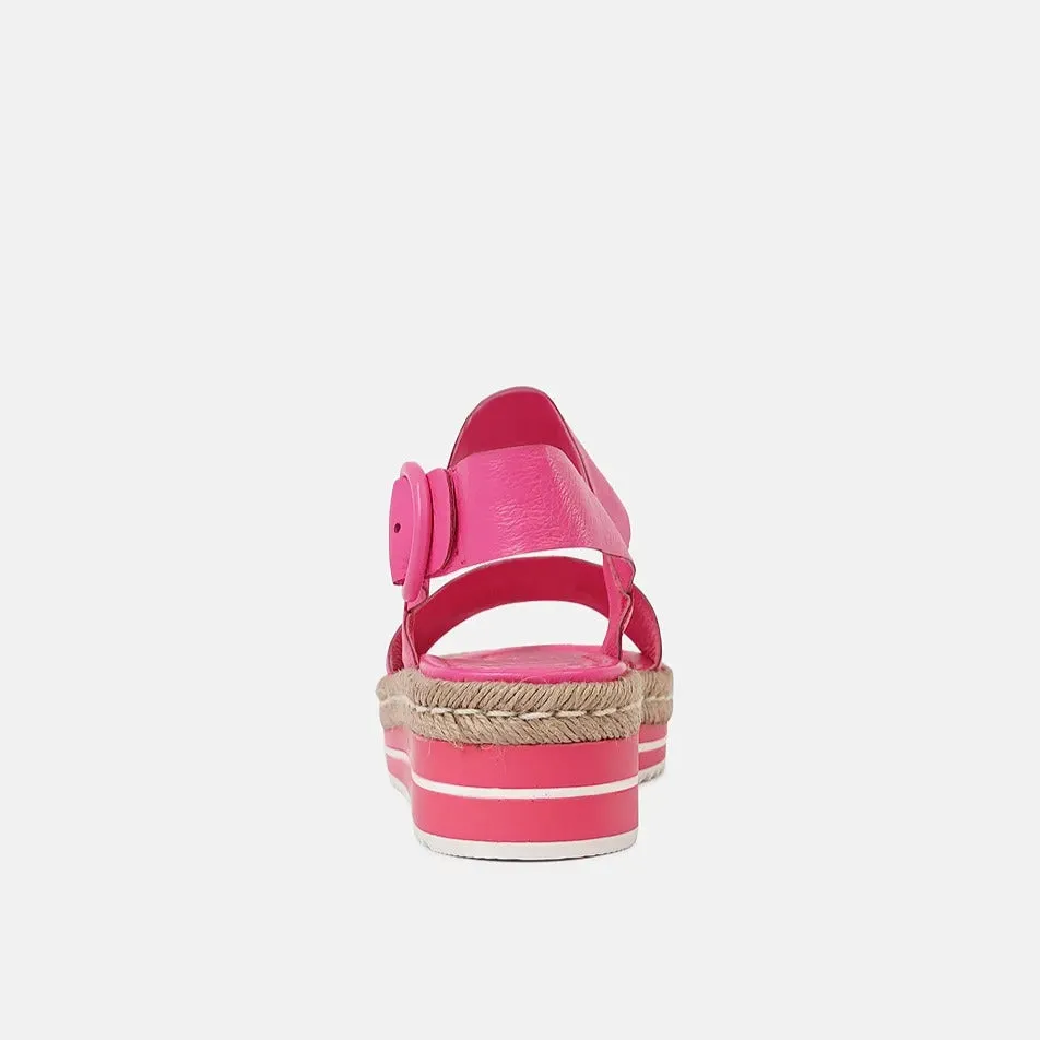 Atha Hot Pink Leather Sandals