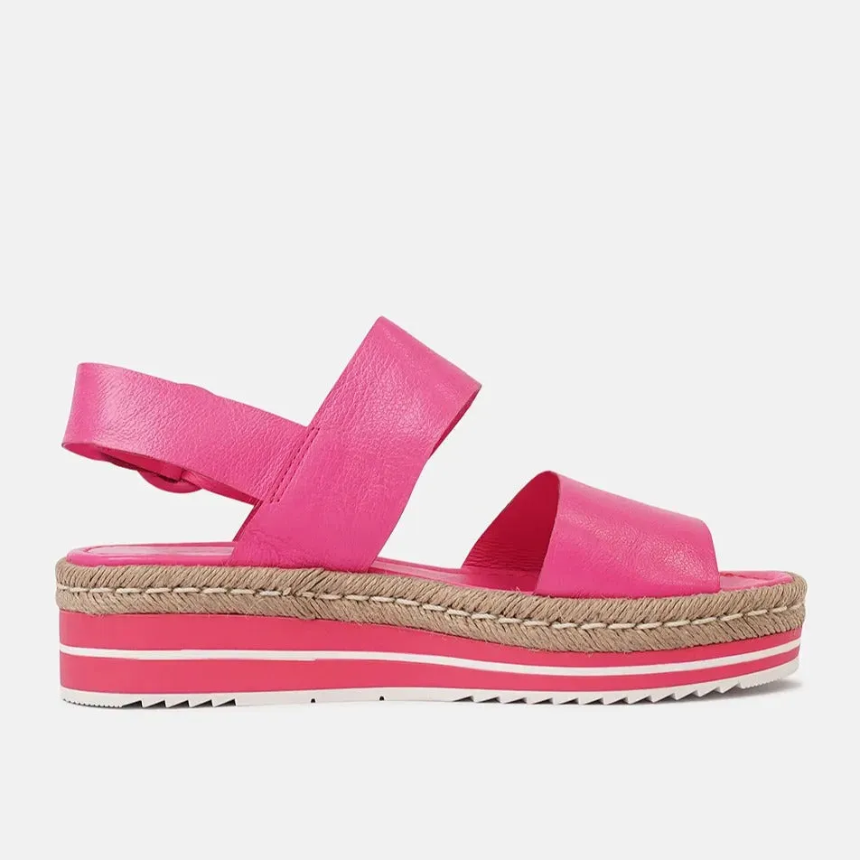 Atha Hot Pink Leather Sandals