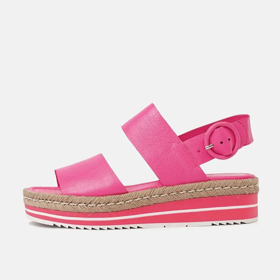 Atha Hot Pink Leather Sandals