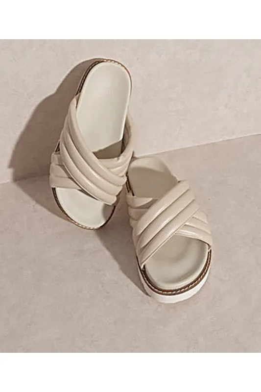 Beige Bubble Soft Sole Slippers