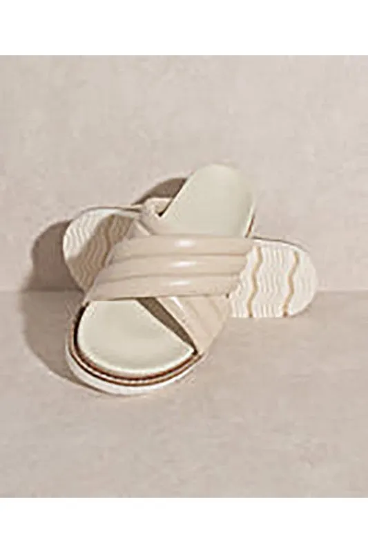 Beige Bubble Soft Sole Slippers