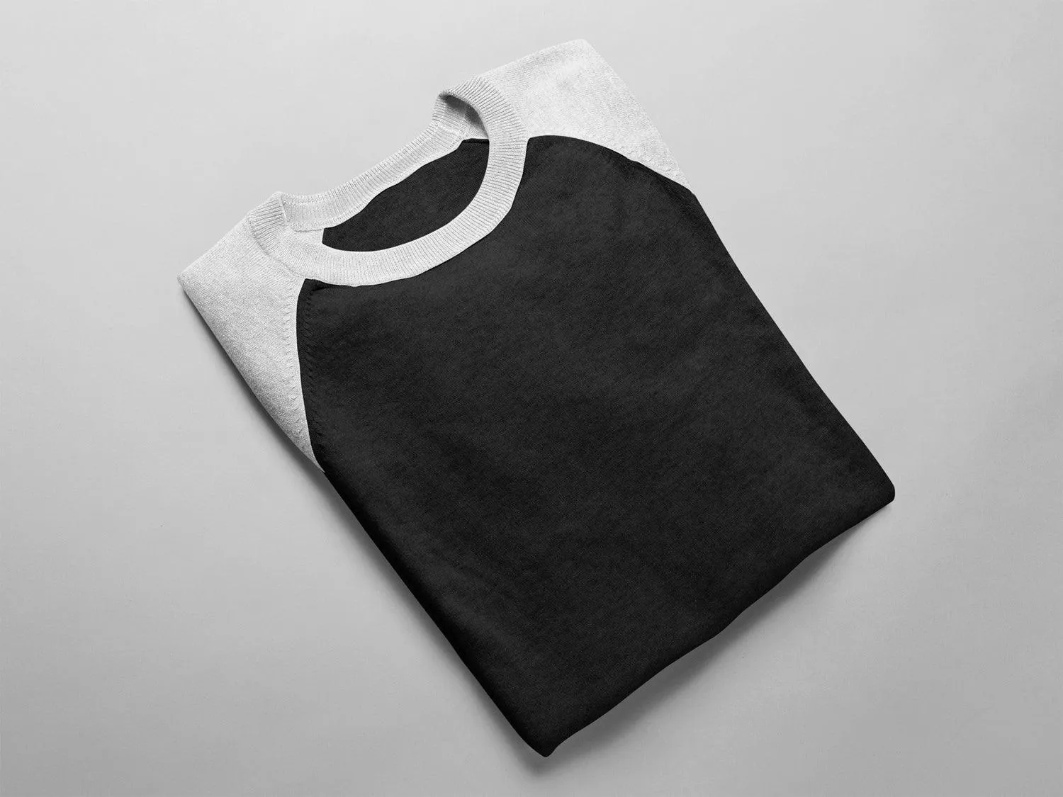 Black & White Raglan Sleeve T-shirt for Men - 100% Cotton, Super Soft