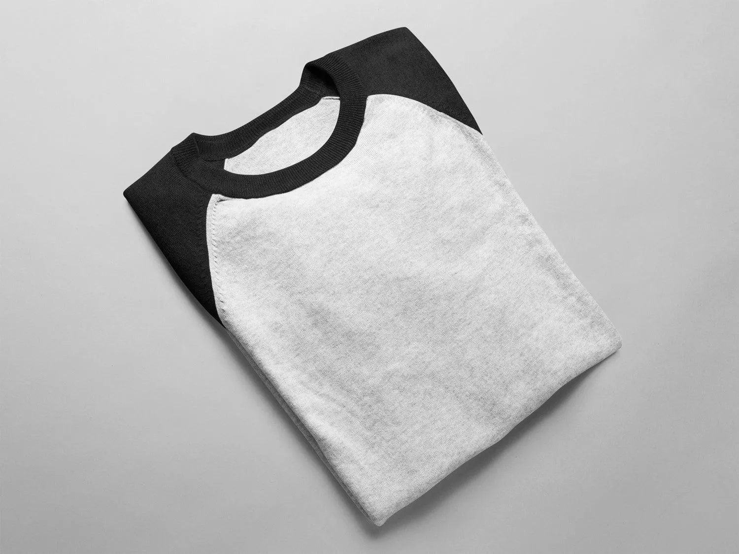 Black & White Raglan Sleeve T-shirt for Men - 100% Cotton, Super Soft