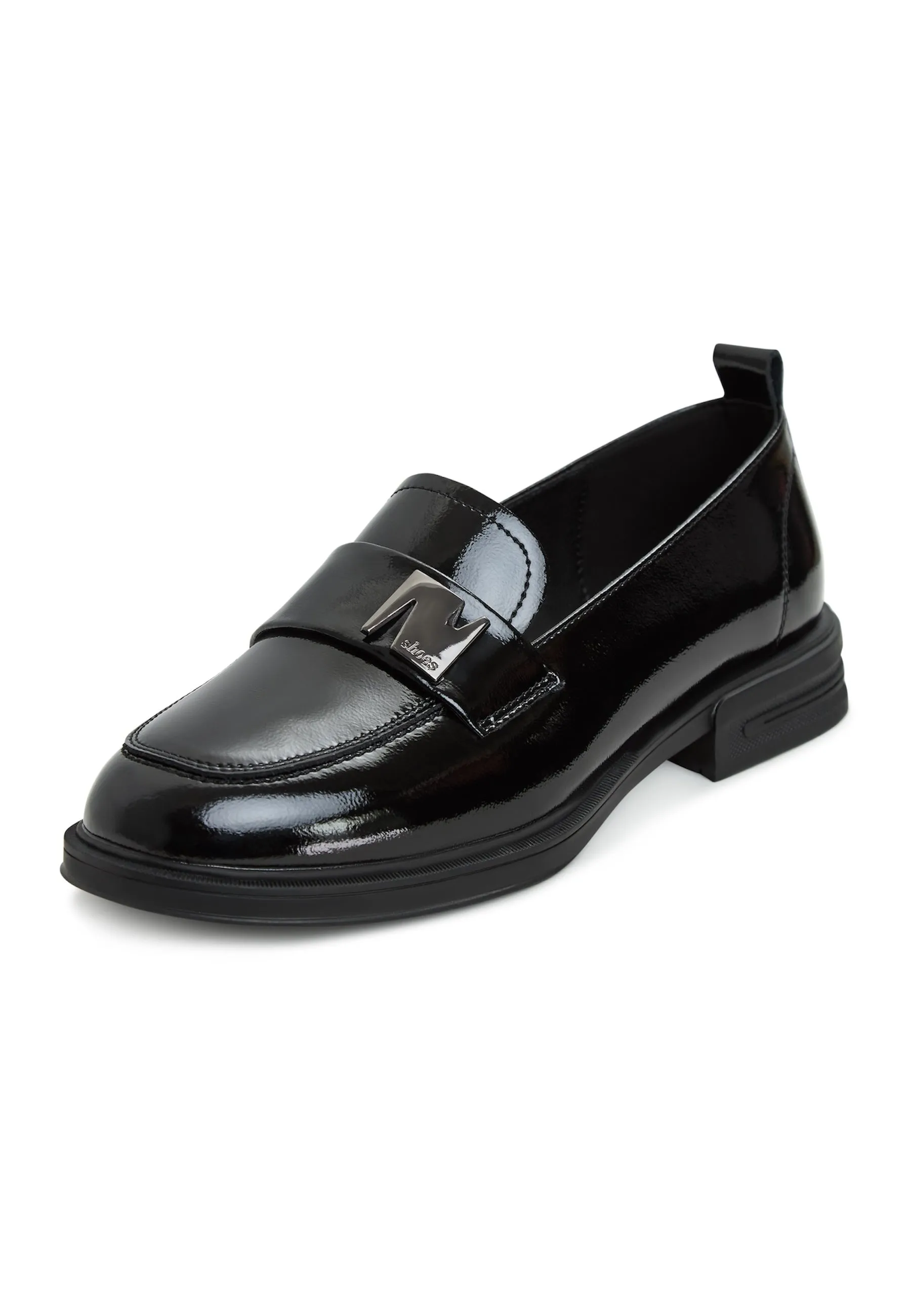 Block Heels Loafers - Black