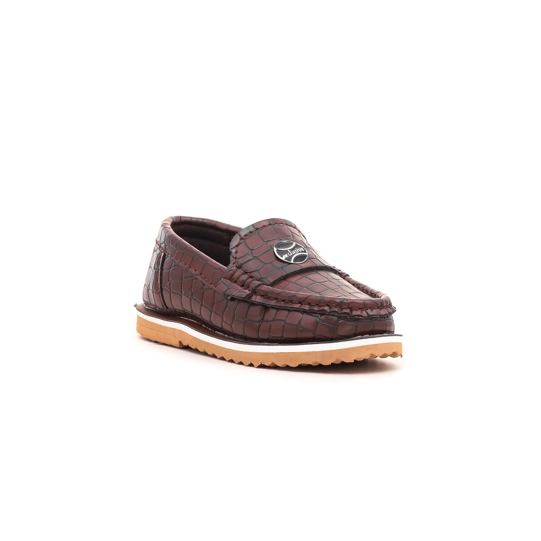 Boys Brown Casual Moccasins KD0525