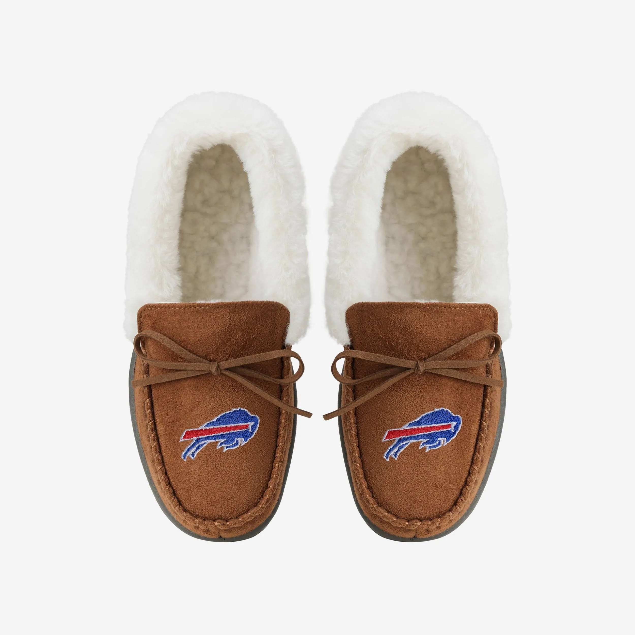 Buffalo Bills Womens Tan Moccasin Slipper