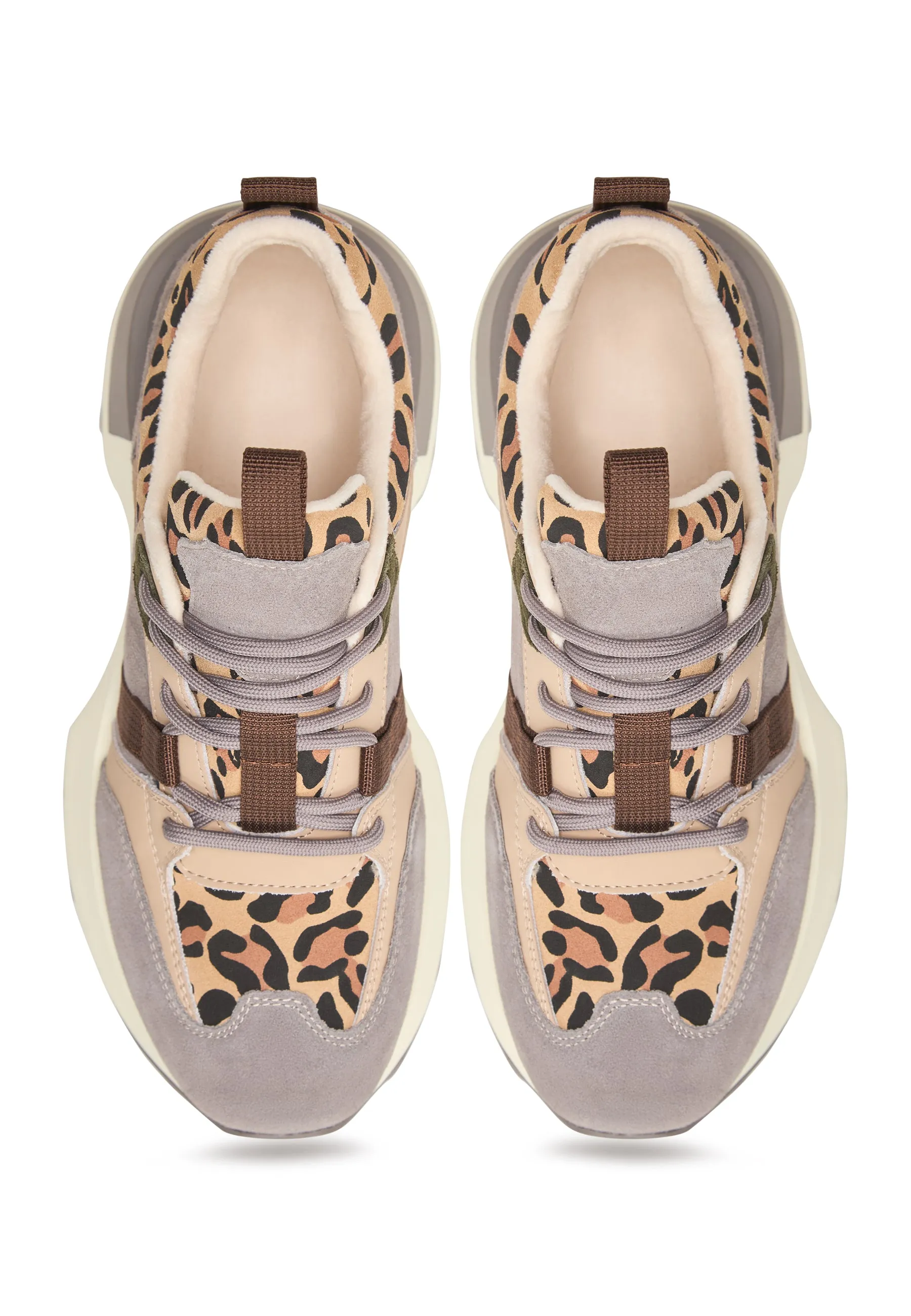 Chunky Platform Sneakers - Beige