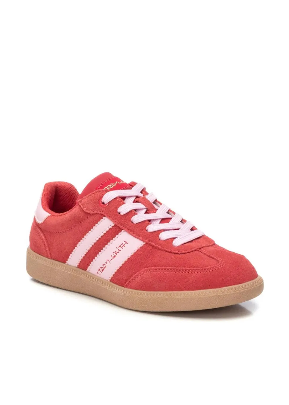 Colour Block Sneaker - Red/Pink