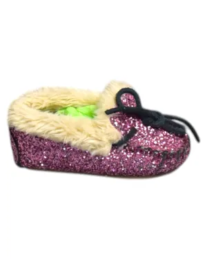 Crewcuts Glitter Moccasins Size 8Y