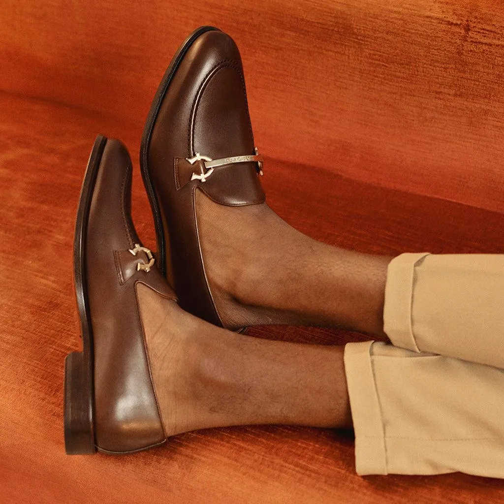 Dark Brown Calf Horsebit Loafer