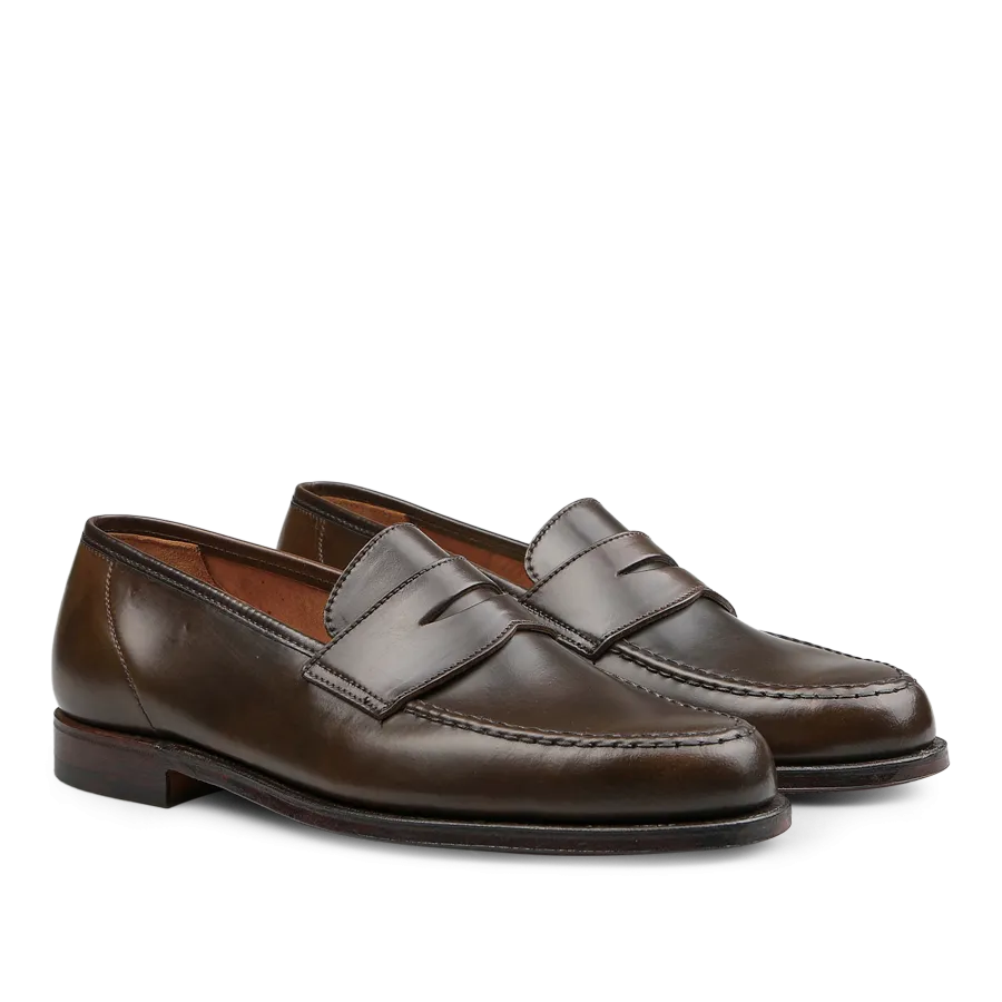 Dark Brown Cordovan Leather Harvard Loafers