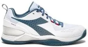 Diadora Blushield Torneo 2 Clay Men Shoes (White/Oceanview/Salsa)