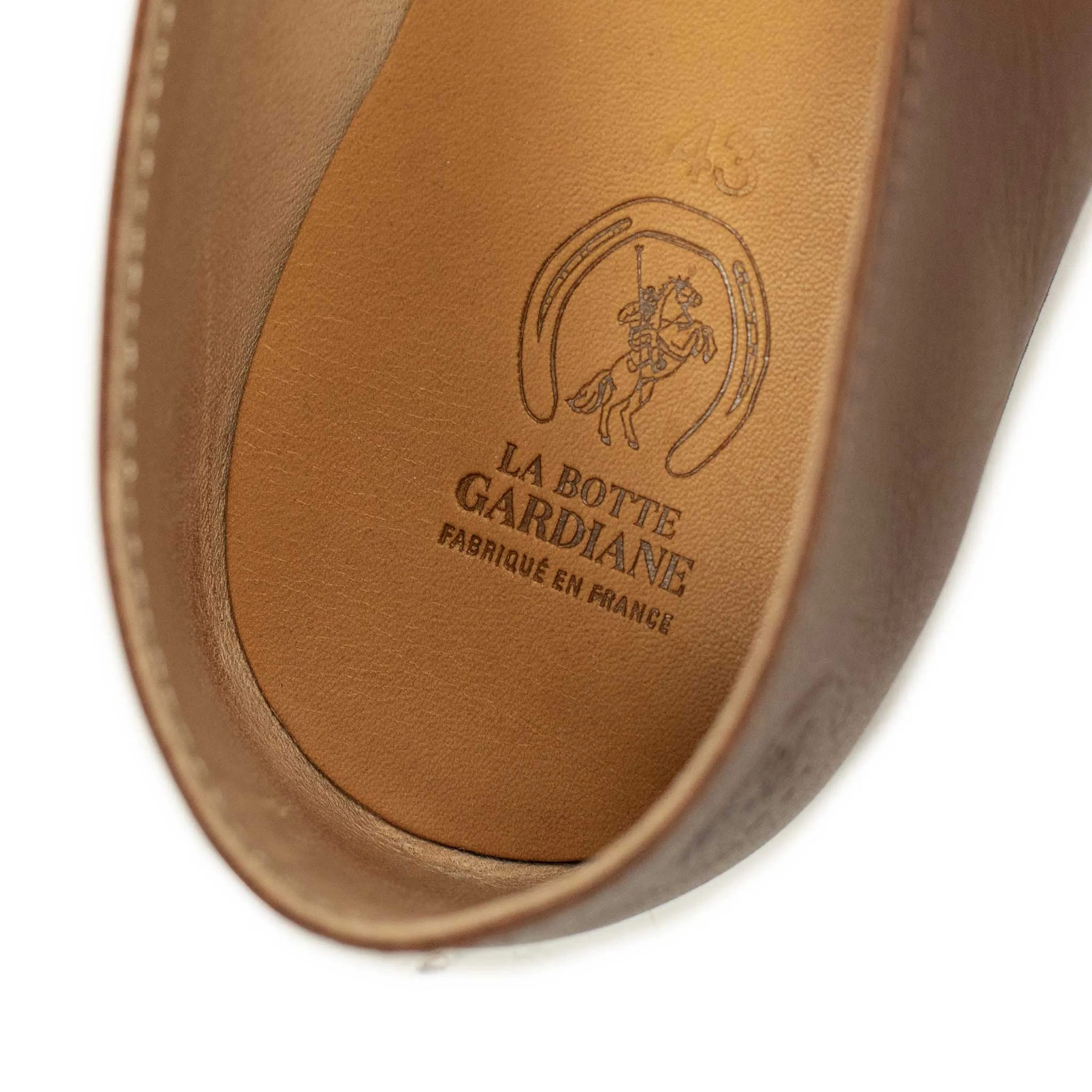 Exclusive Maury slippers in cognac soft calf