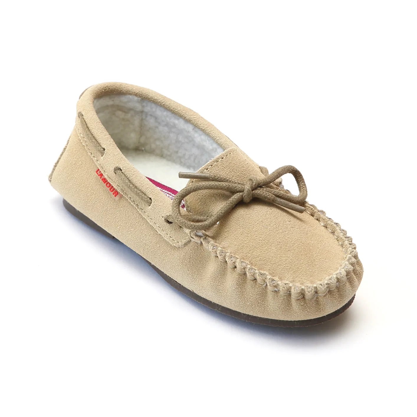 FINAL SALE - L'Amour Girls Suede Moccasin Loafer