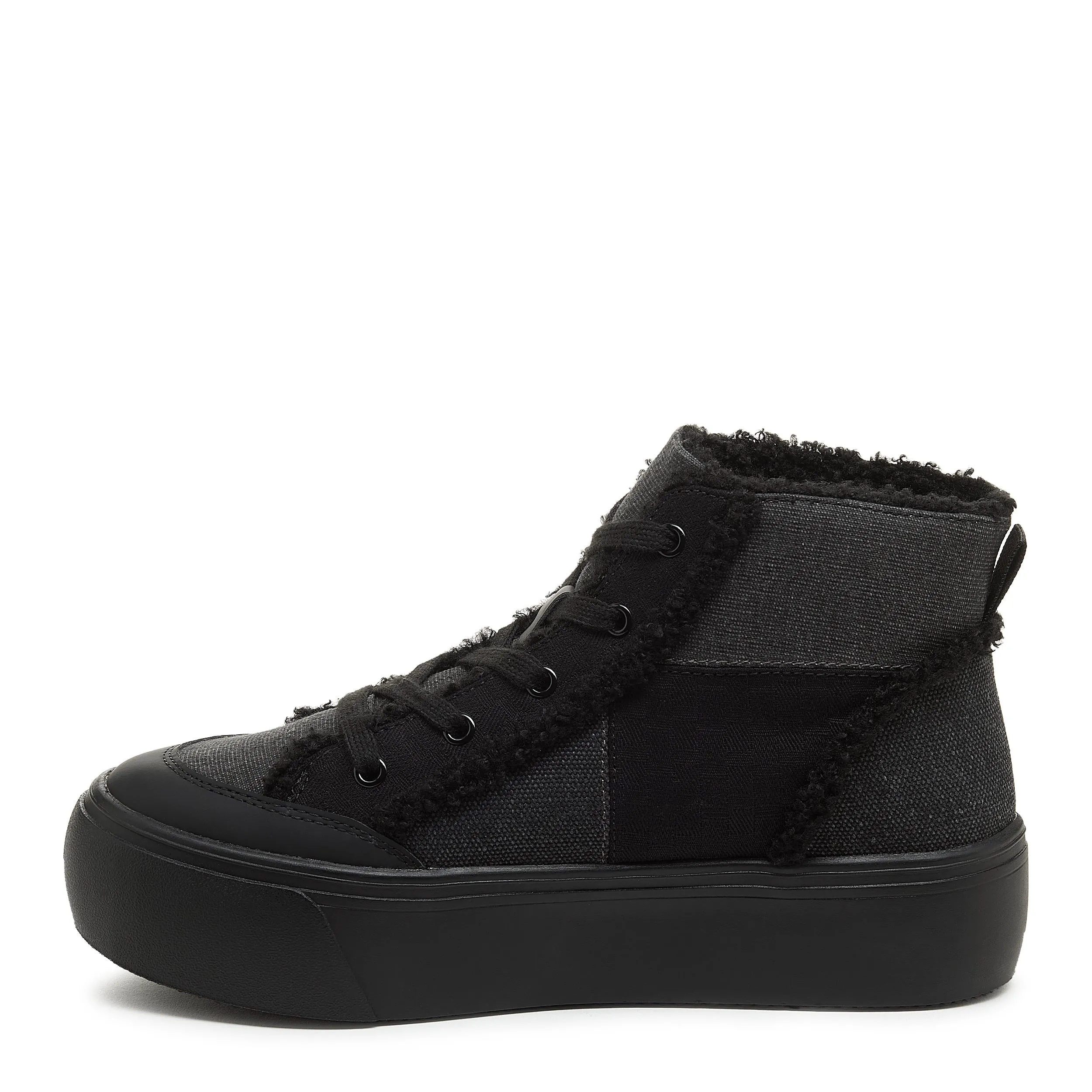 Flair Black Patchwork Platform Sneaker