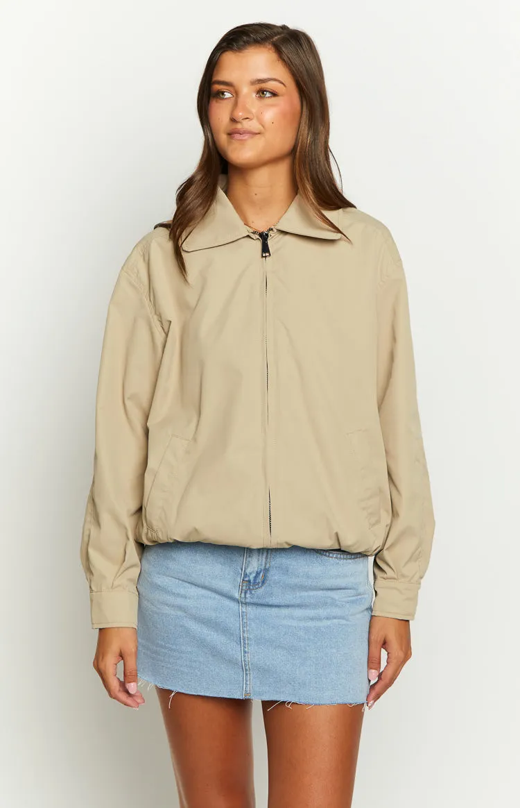 Gabbi Fawn Windbreaker Bomber Jacket