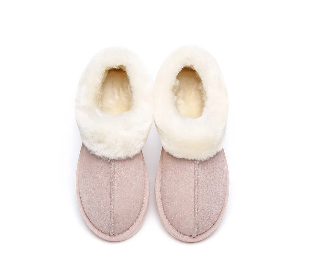 Homey Unisex Merino Sheepskin Lining Slippers Ankle Booties