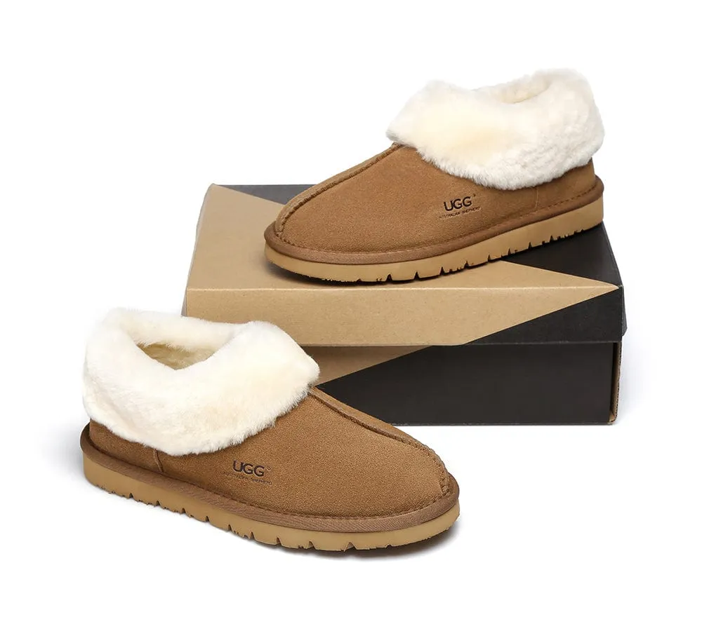 Homey Unisex Merino Sheepskin Lining Slippers Ankle Booties