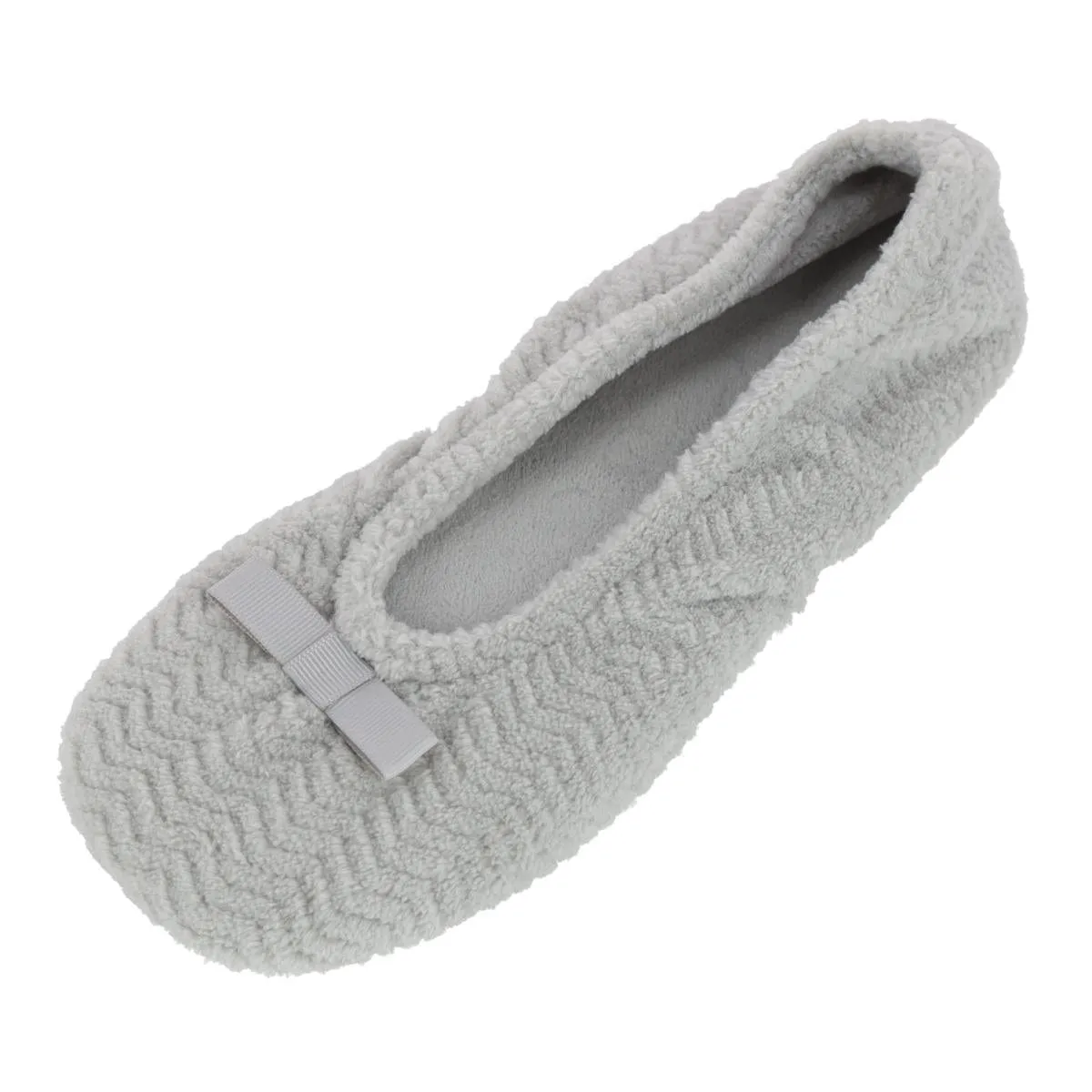 Isotoner Women's Chevron Microterry Ballerina Slipper