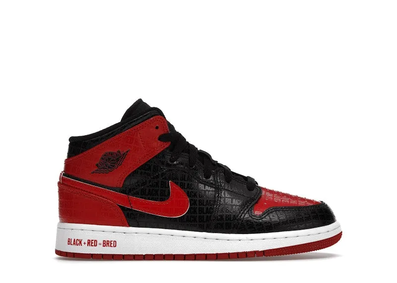 Jordan 1 Mid Bred Text (Gs)