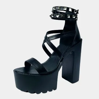 Joskaa 2024 New Square Heel Chunky Sandals