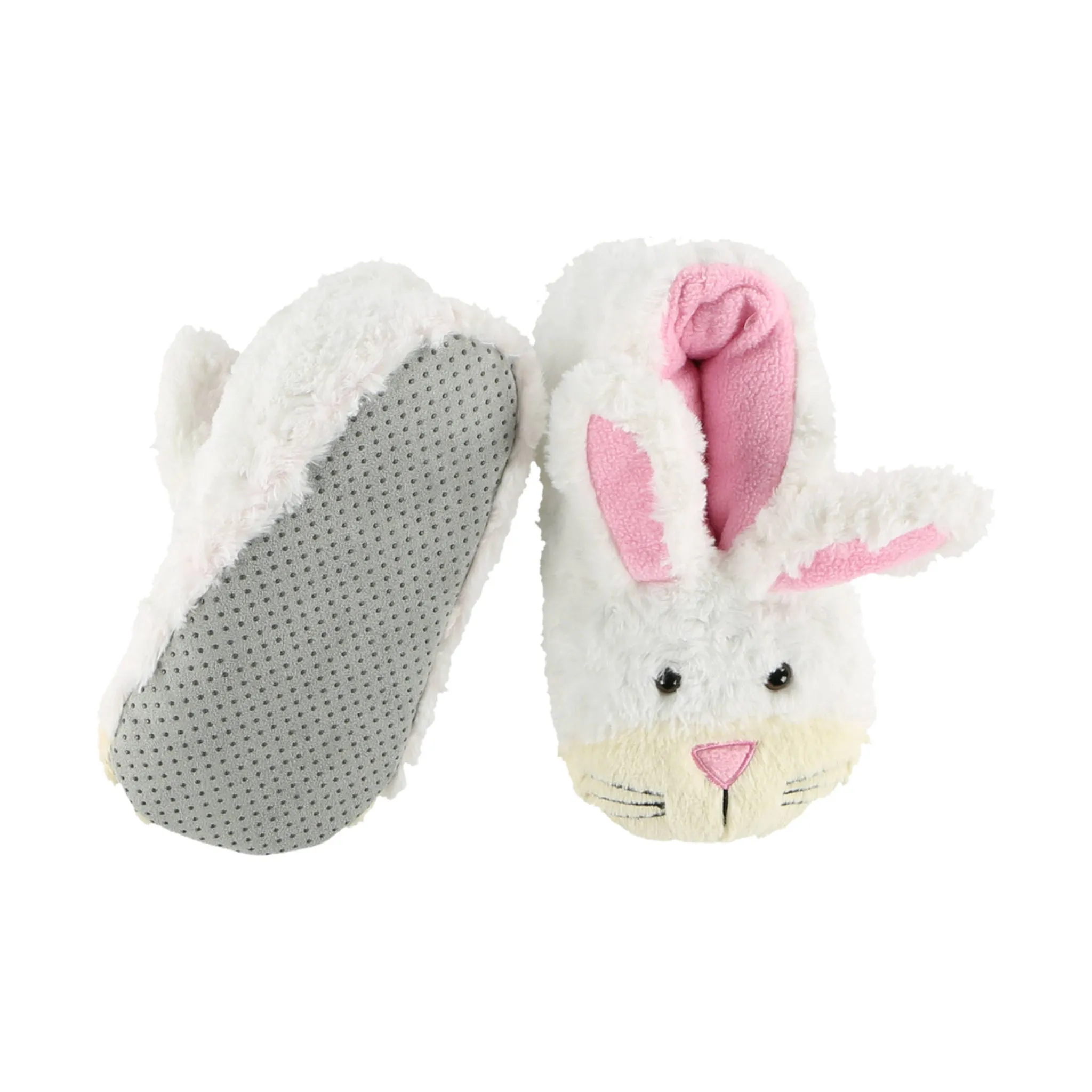 Lazy One Kids' Bunny Slippers - White/Pink