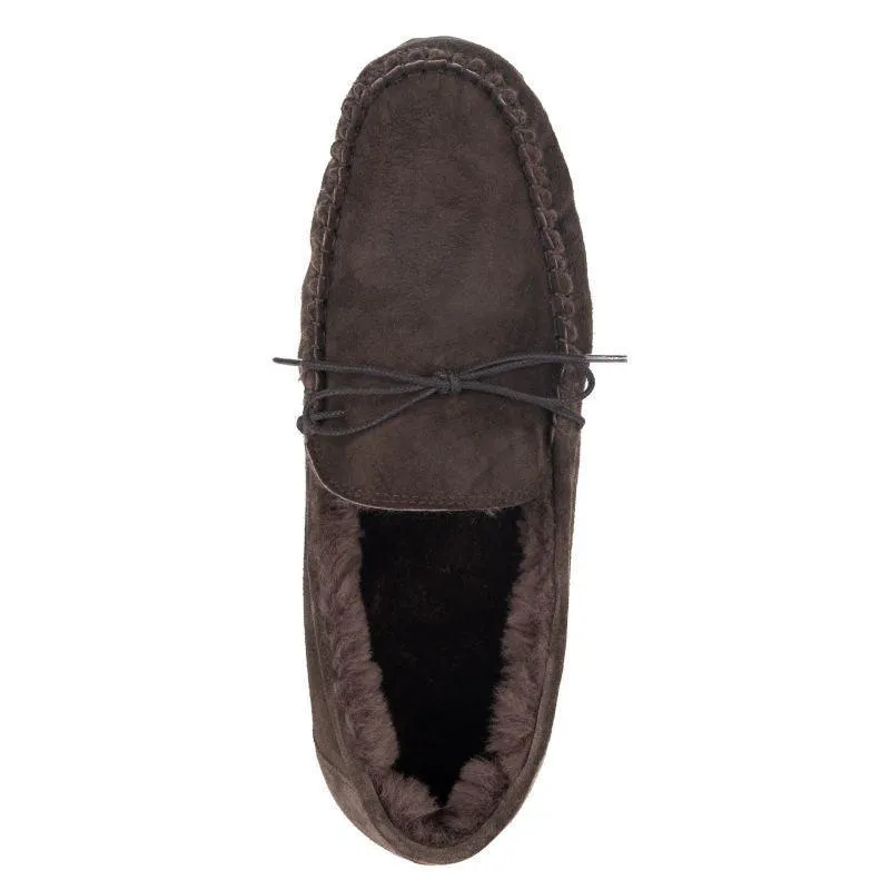 Le Chameau Maison Mens Moccasin Slipper - Marron Fonce