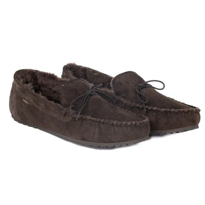 Le Chameau Maison Mens Moccasin Slipper - Marron Fonce