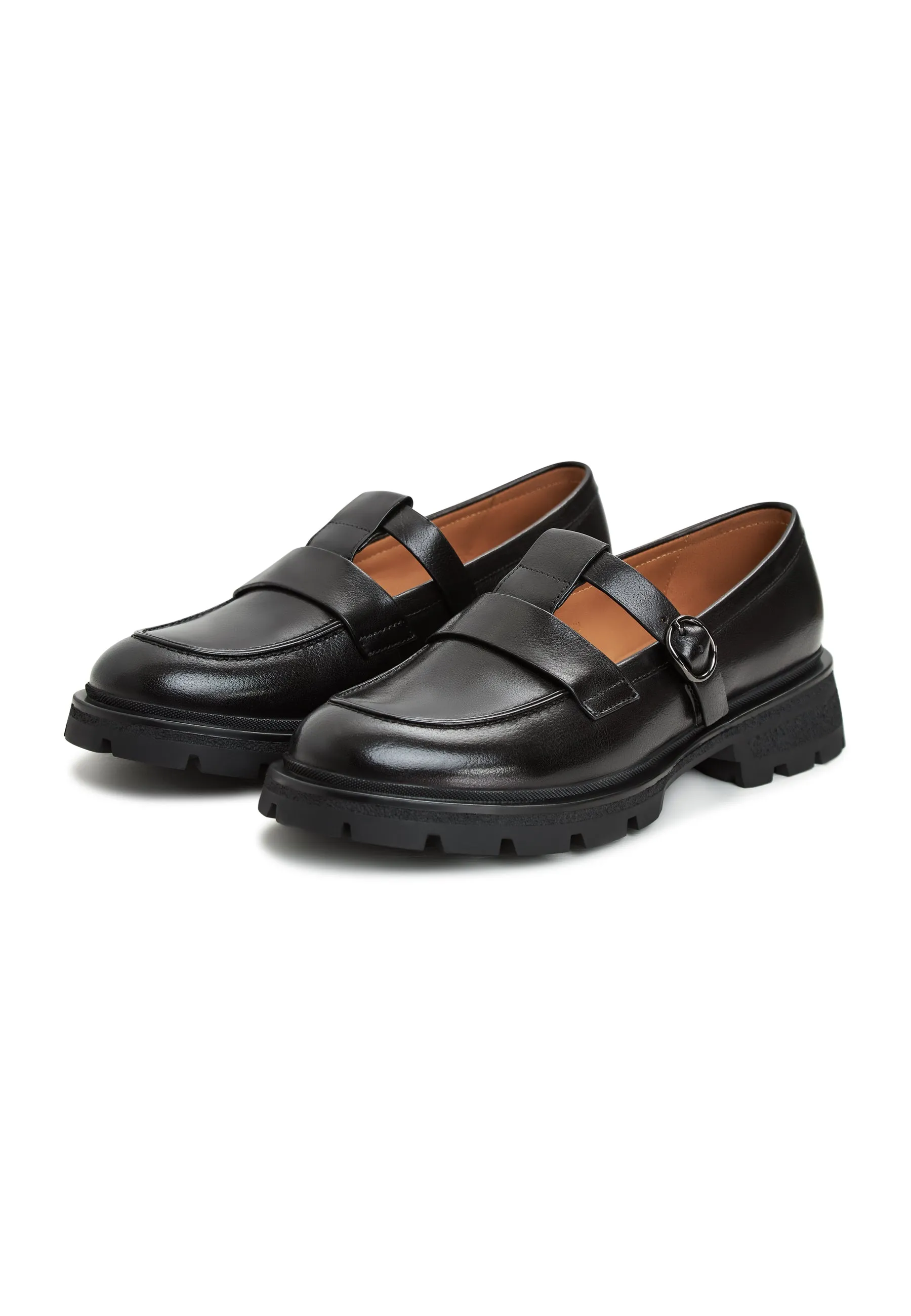 Leather Platform Loafers Marina