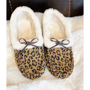 Leopard Moccasin Slippers