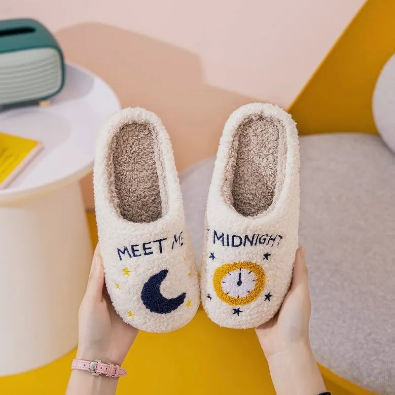 MEET ME AT MIDNIGHT FLEECE SLIPPERS