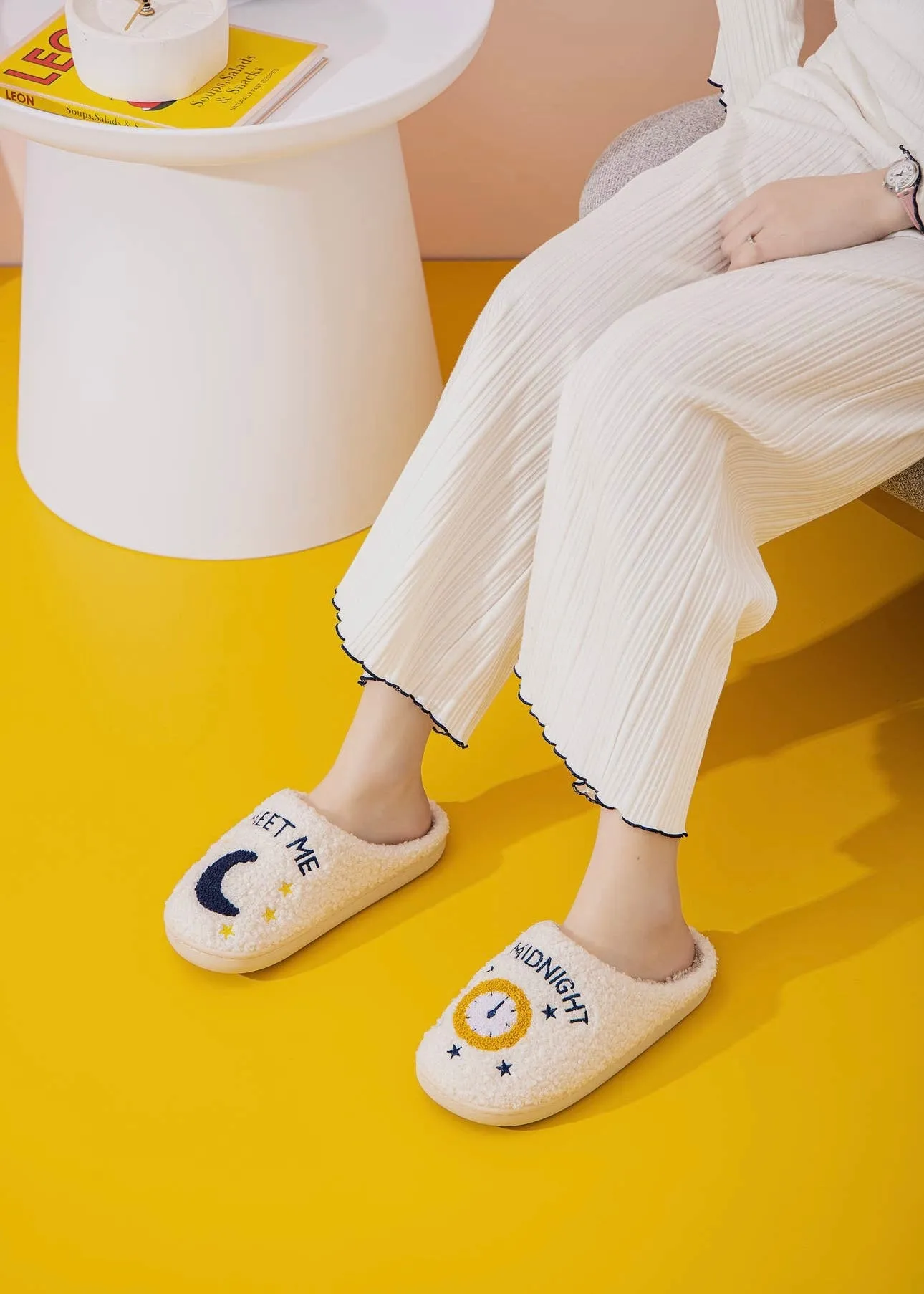 MEET ME AT MIDNIGHT FLEECE SLIPPERS