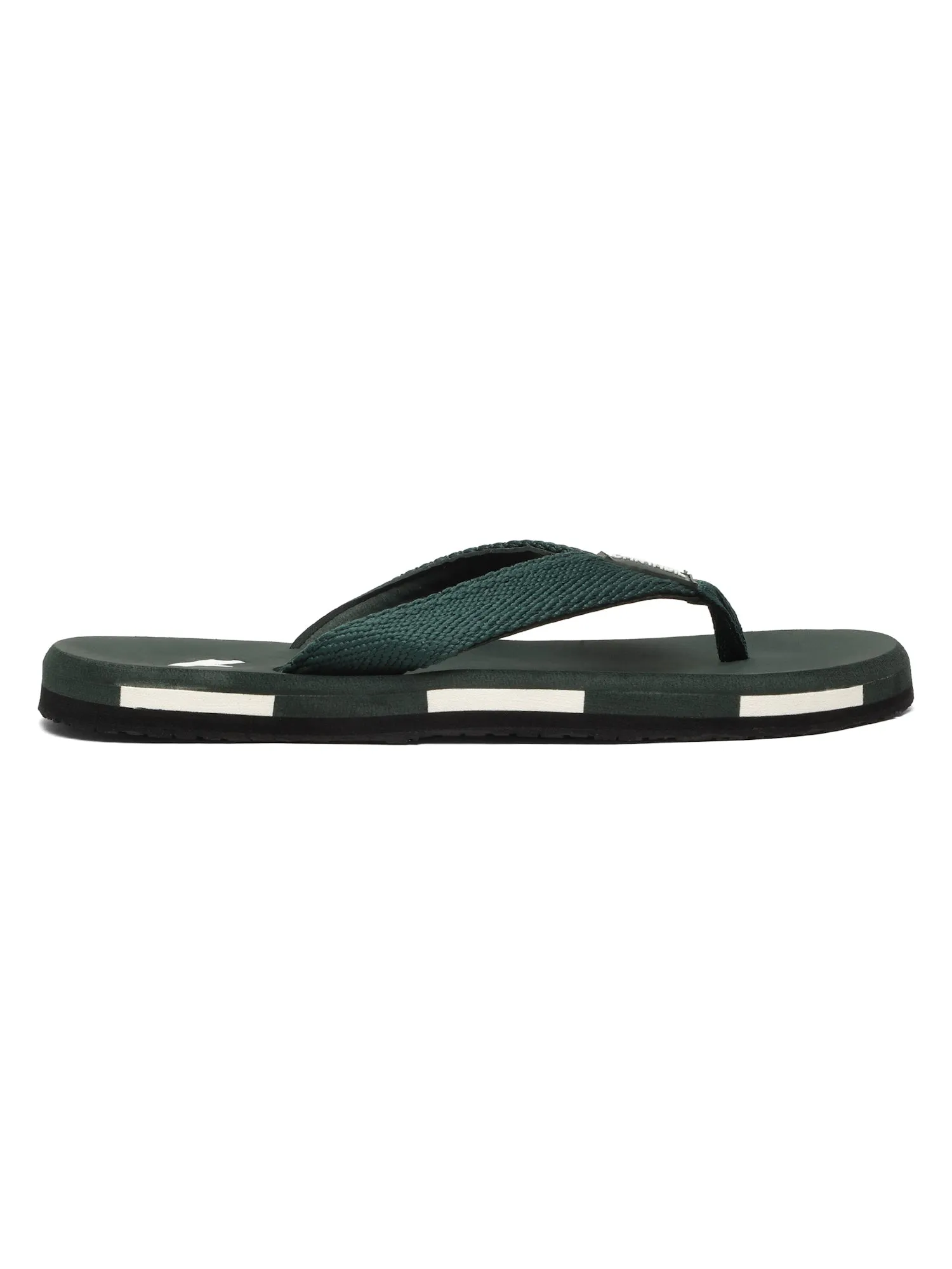 Men's Green Solid Casual Flip-Flops Slippers