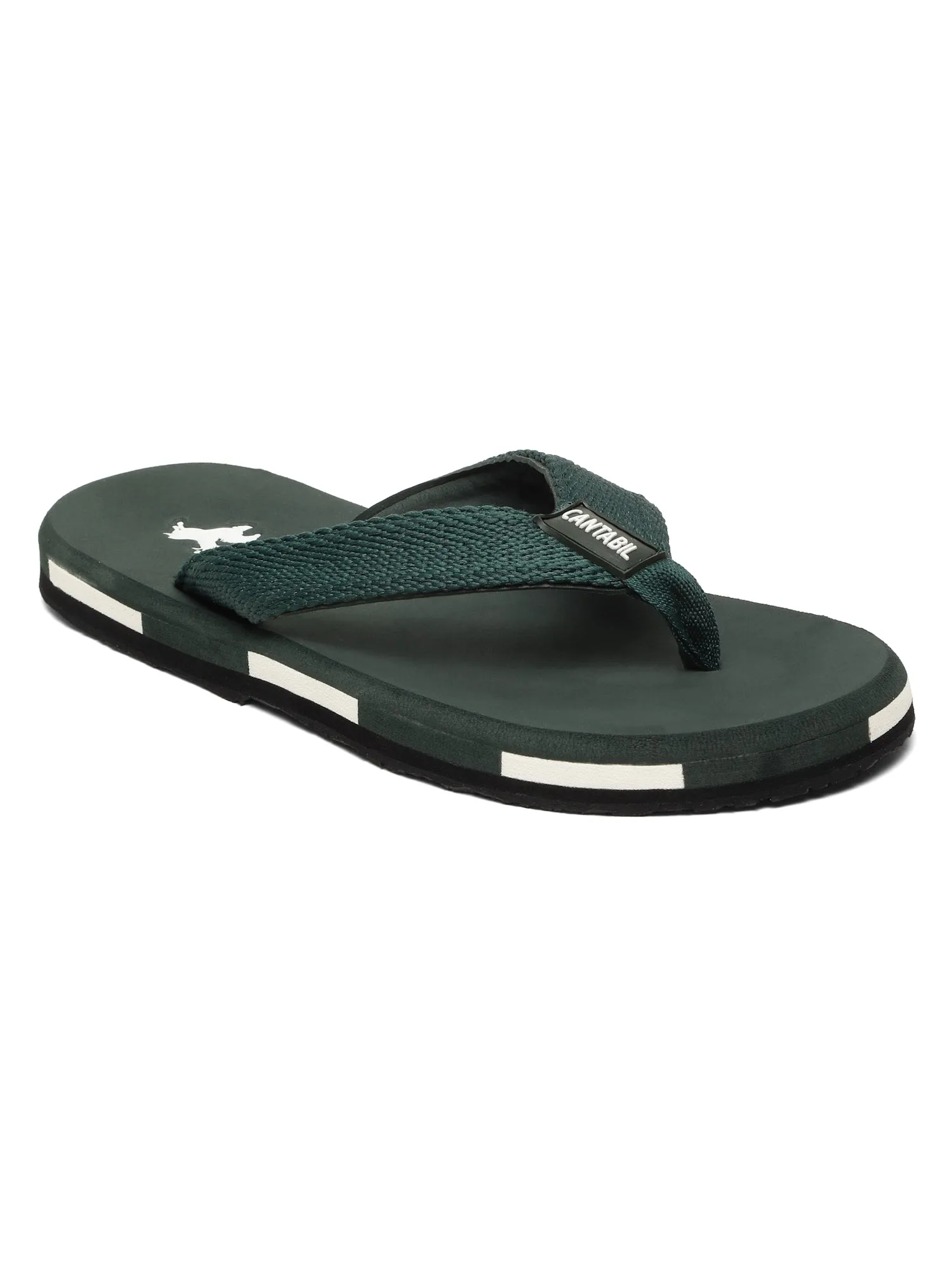 Men's Green Solid Casual Flip-Flops Slippers