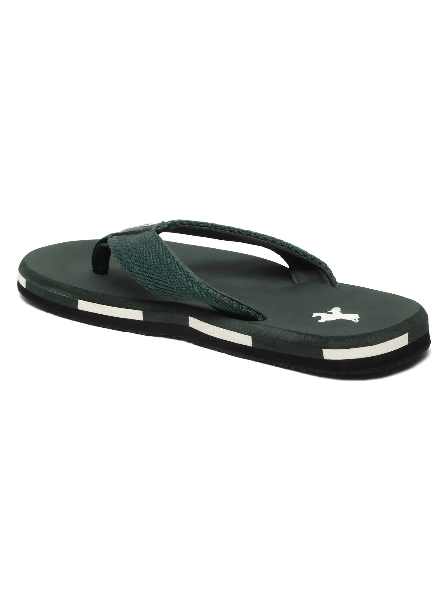 Men's Green Solid Casual Flip-Flops Slippers