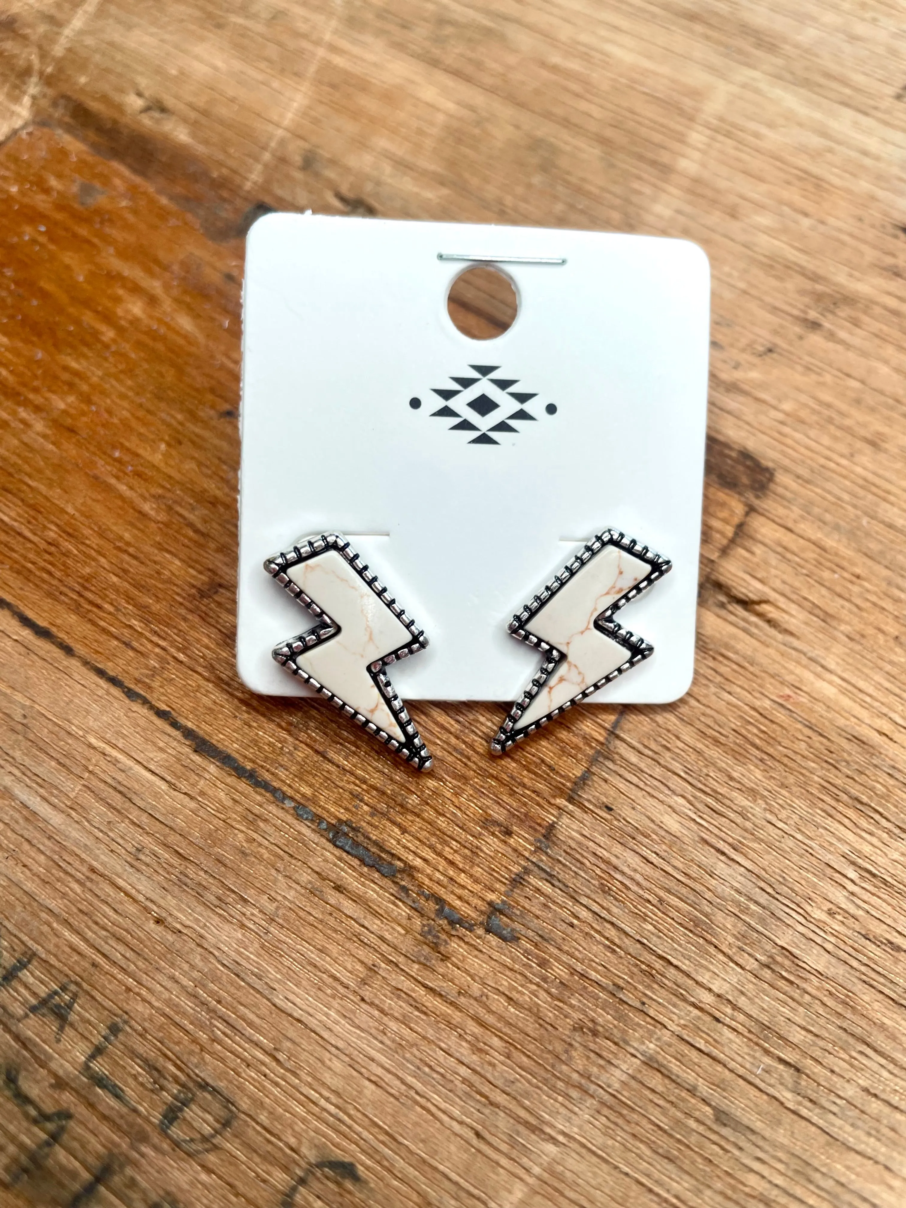 Mini Lightening Bolt Stud Earrings