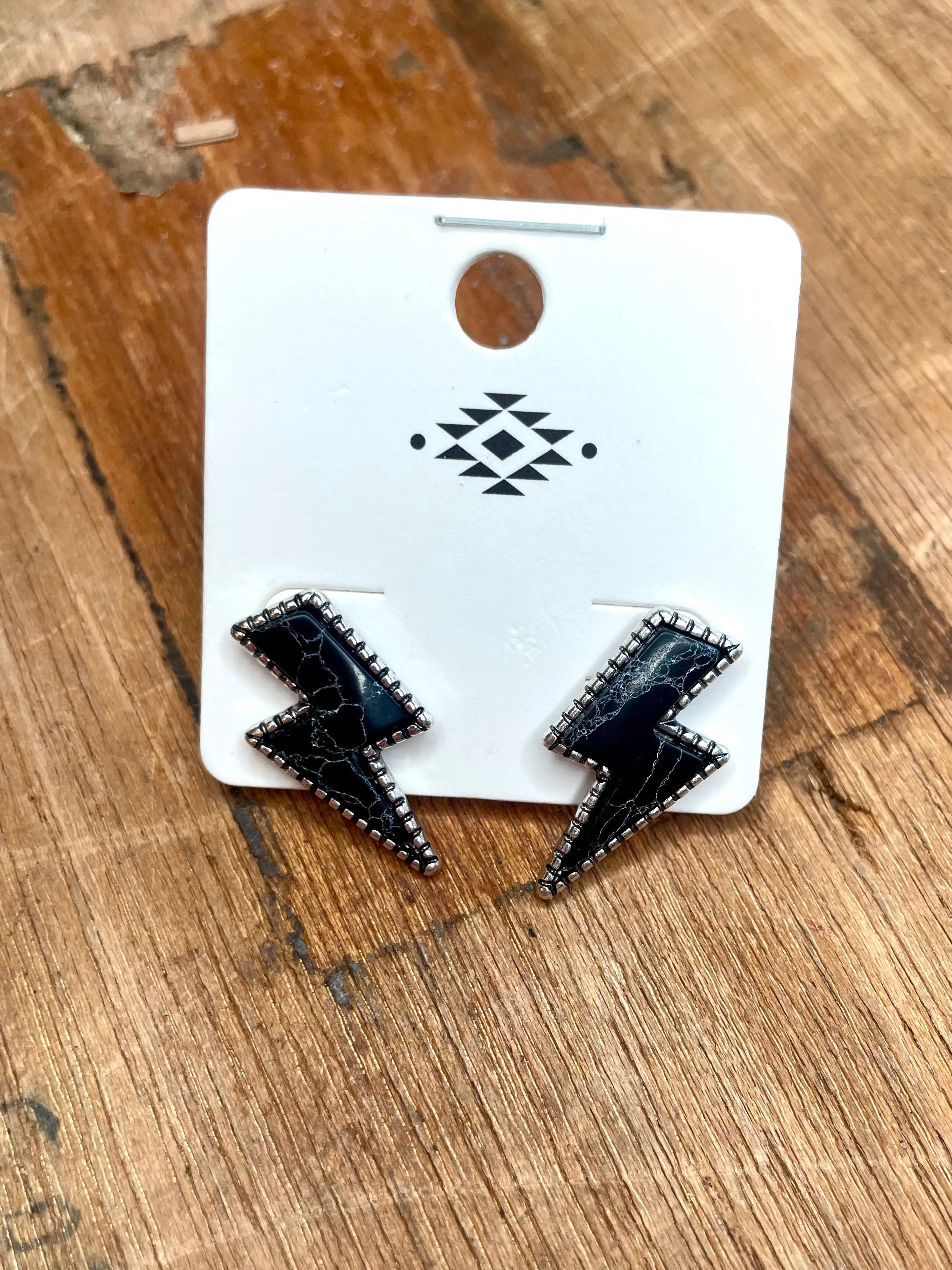 Mini Lightening Bolt Stud Earrings